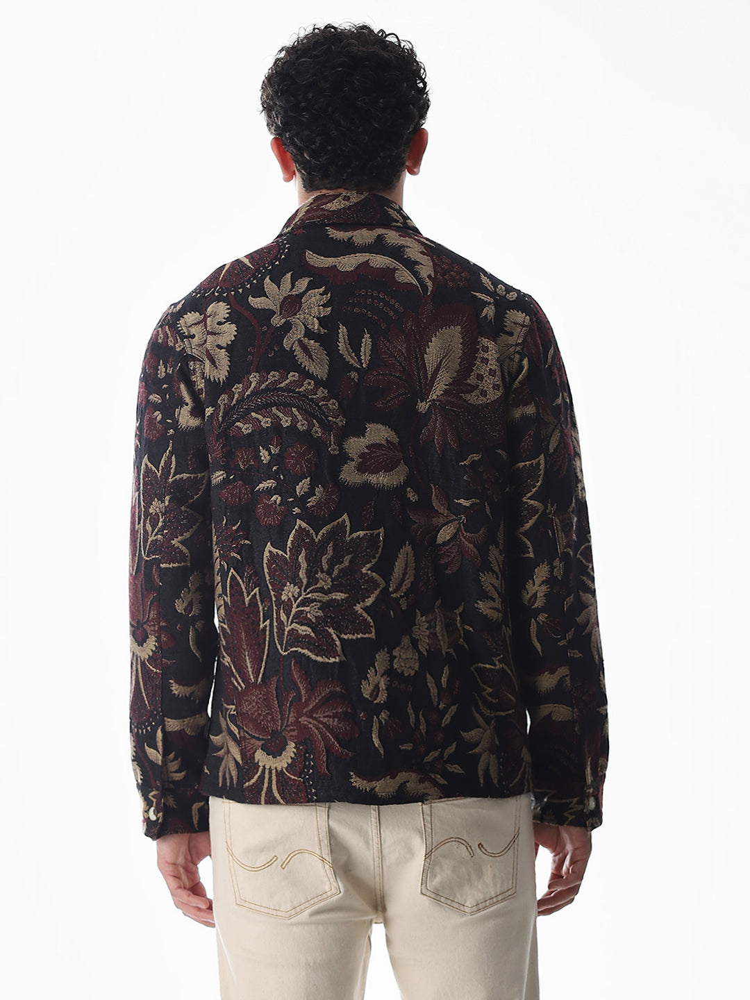 Multi-Colour Jacquard Printed Overshirt