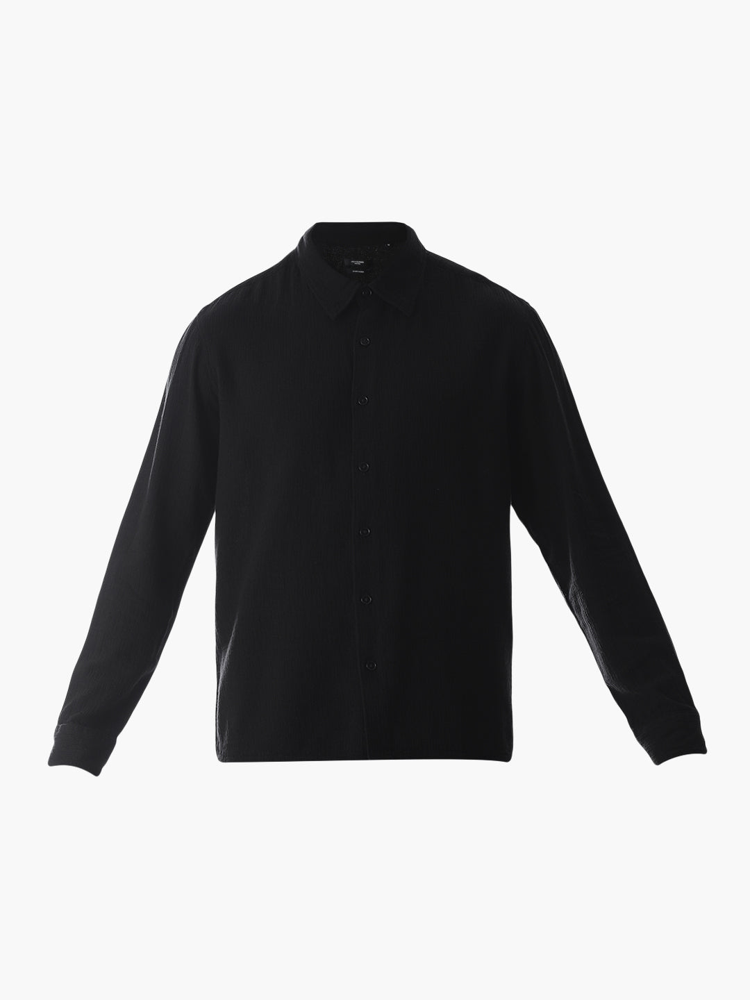 Black Jacquard Oversized Shirt