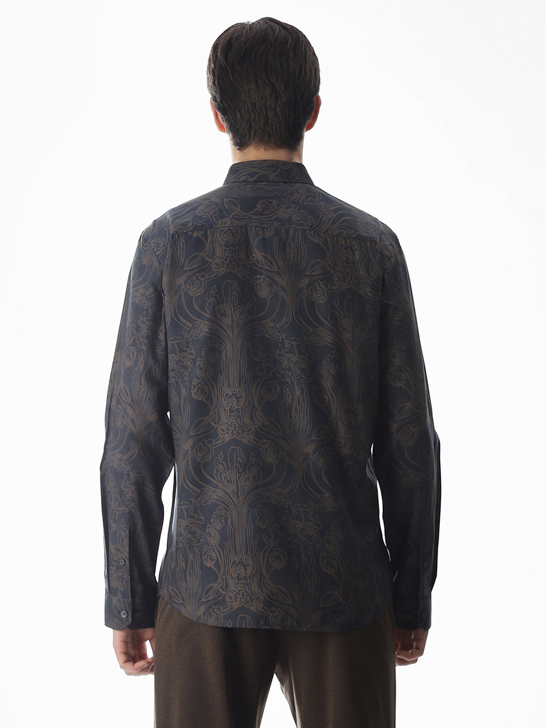 Dark Brown Printed Shirt