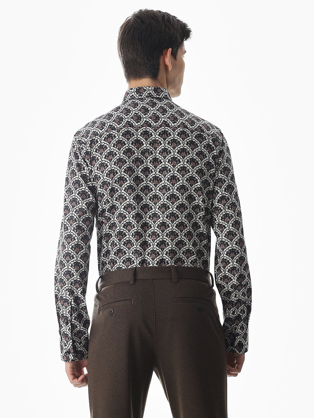 Black Printed Cotton Shirt