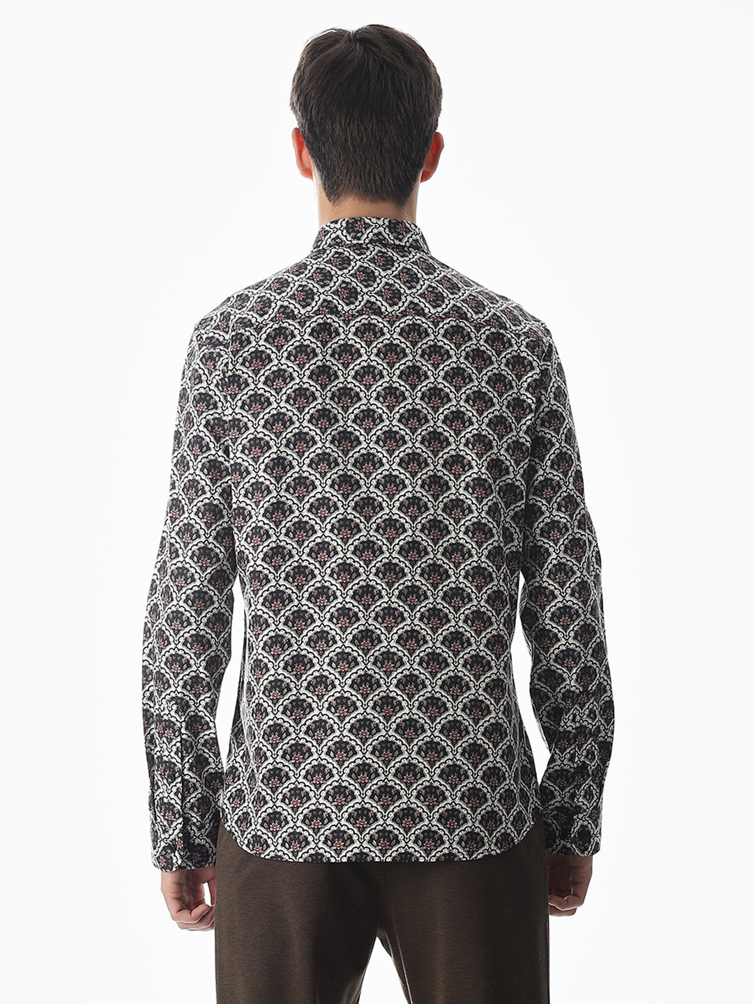 Black Printed Cotton Shirt