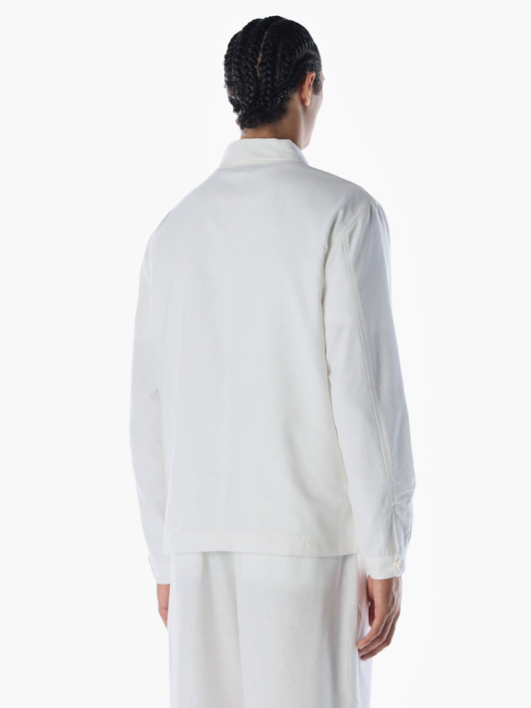 Cotton Flex Blend White Shirt