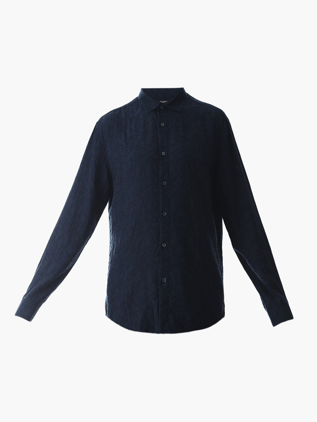 Dark Blue Dobby Printed Shirt