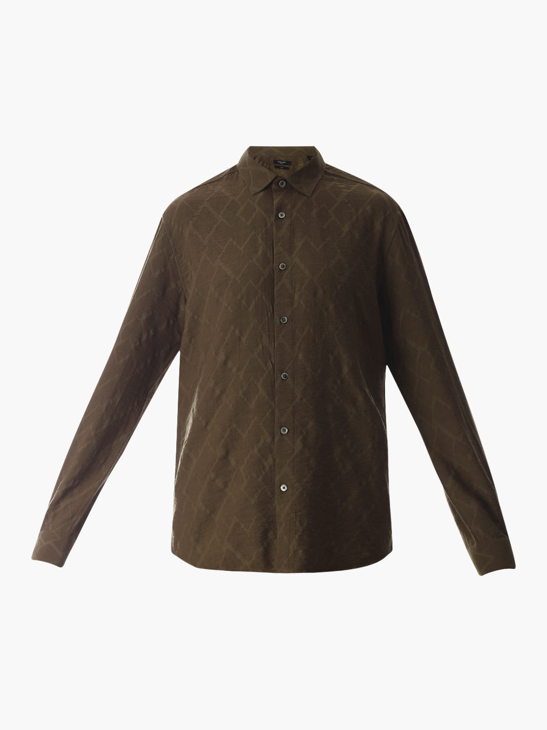 Green Dobby Full Sleeves Shirt