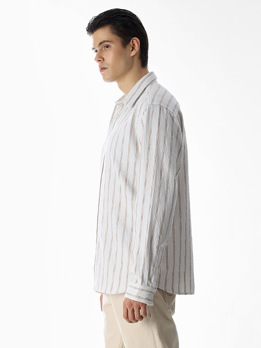 White Striped Cotton Shirt