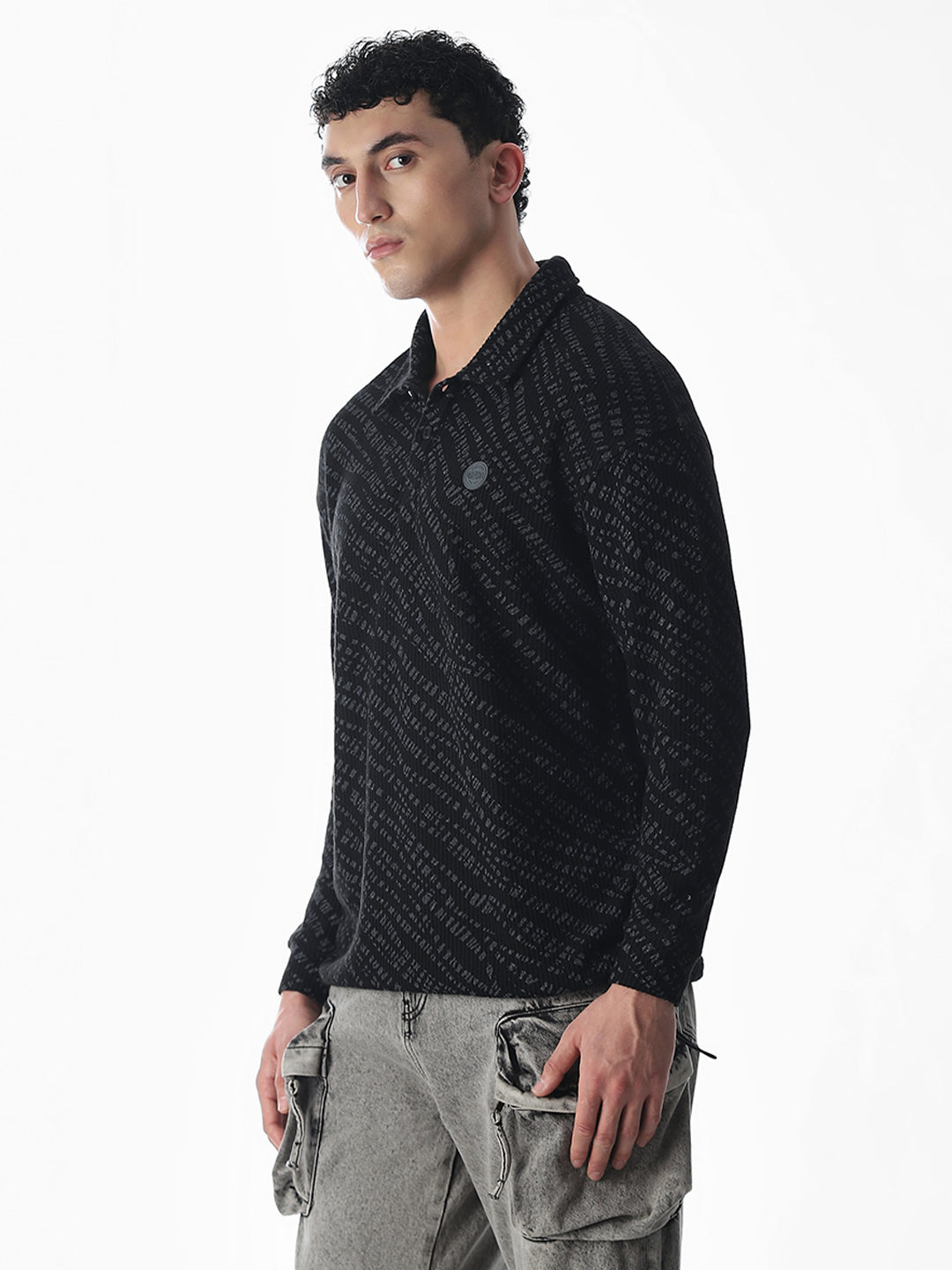 Printed Oversized Cotton Polo