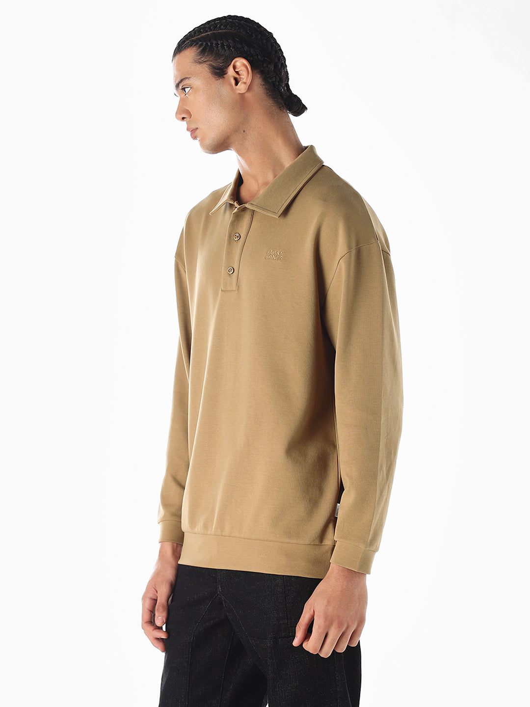 Cotton Oversized Sweat-Polo