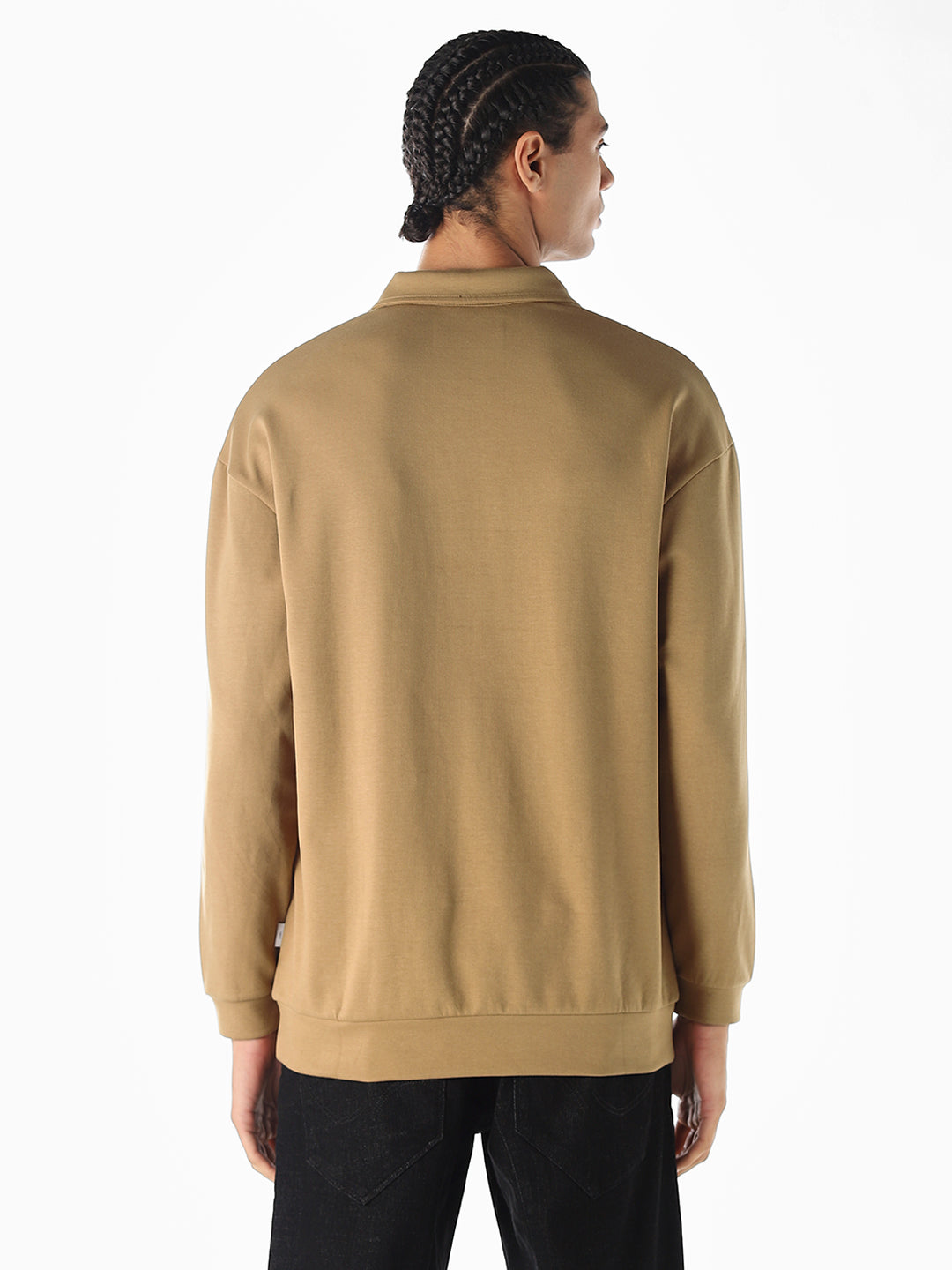 Cotton Oversized Sweat-Polo