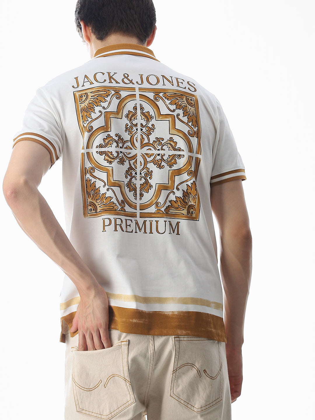 White Contrast Tipping Polo