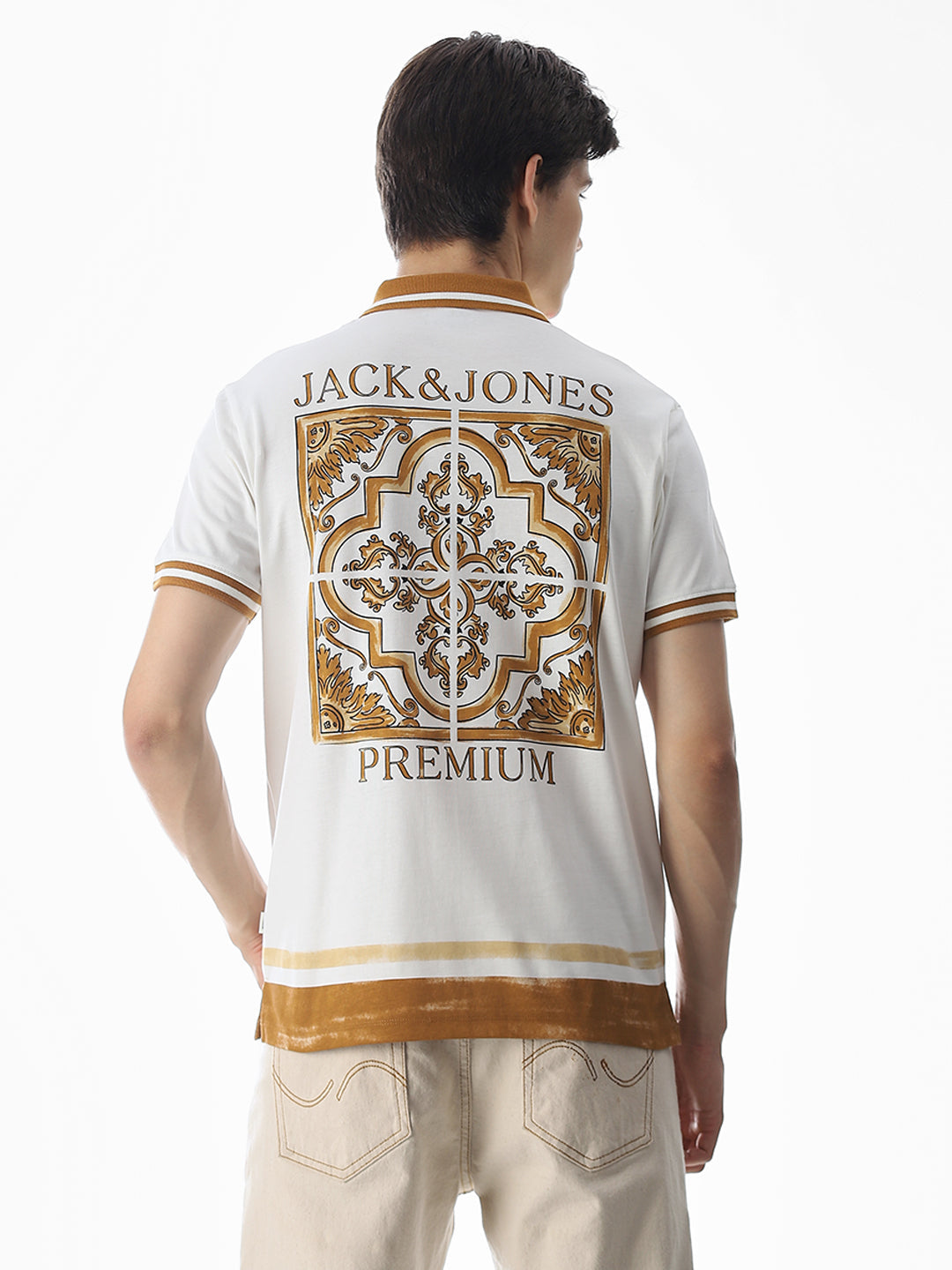 White Contrast Tipping Polo