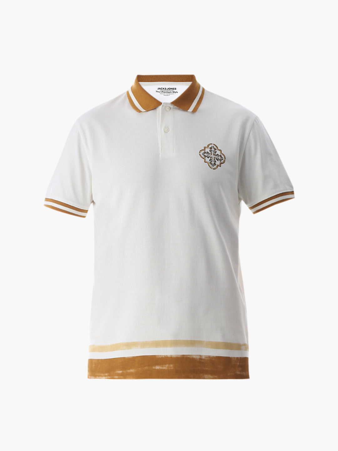 White Contrast Tipping Polo