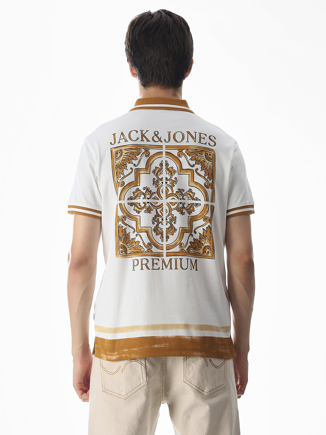 White Contrast Tipping Polo