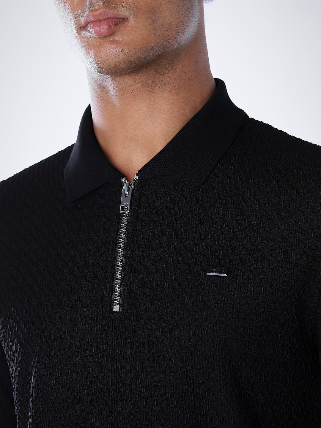 Zip-Detail Regular Fit Polo