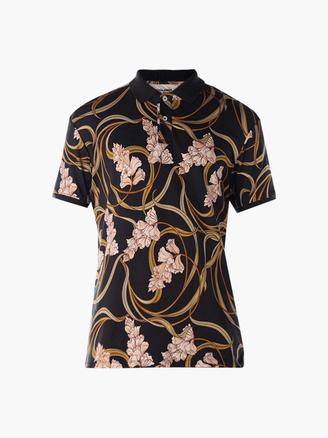 Floral Print Cotton Polo