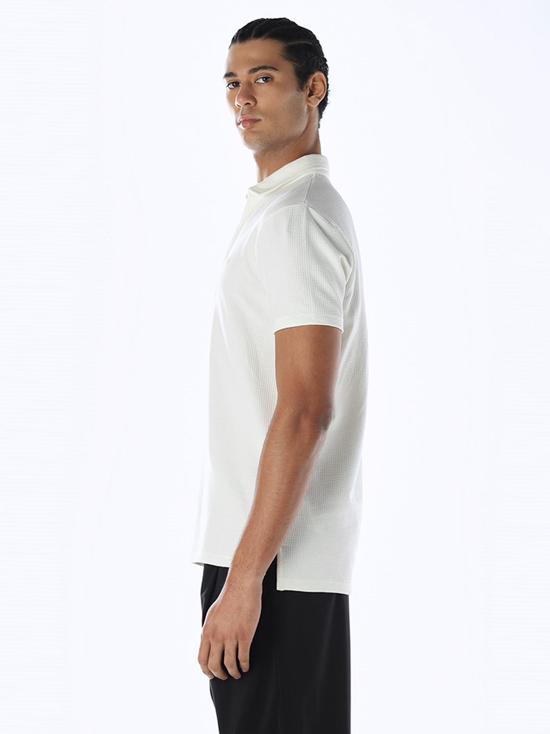 Zip-Up Cotton Polo