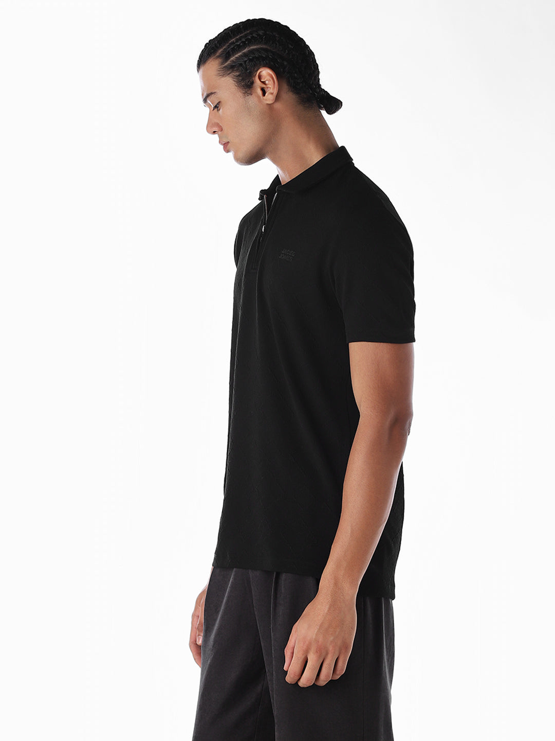 Black Zip-Up Polo