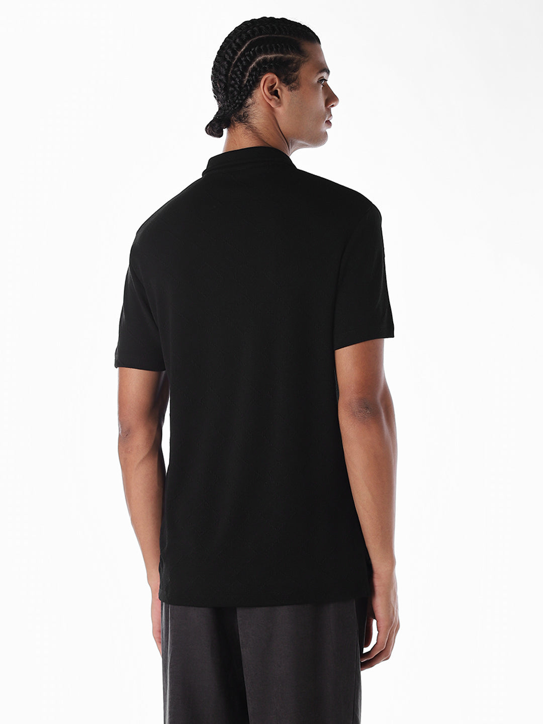 Black Zip-Up Polo