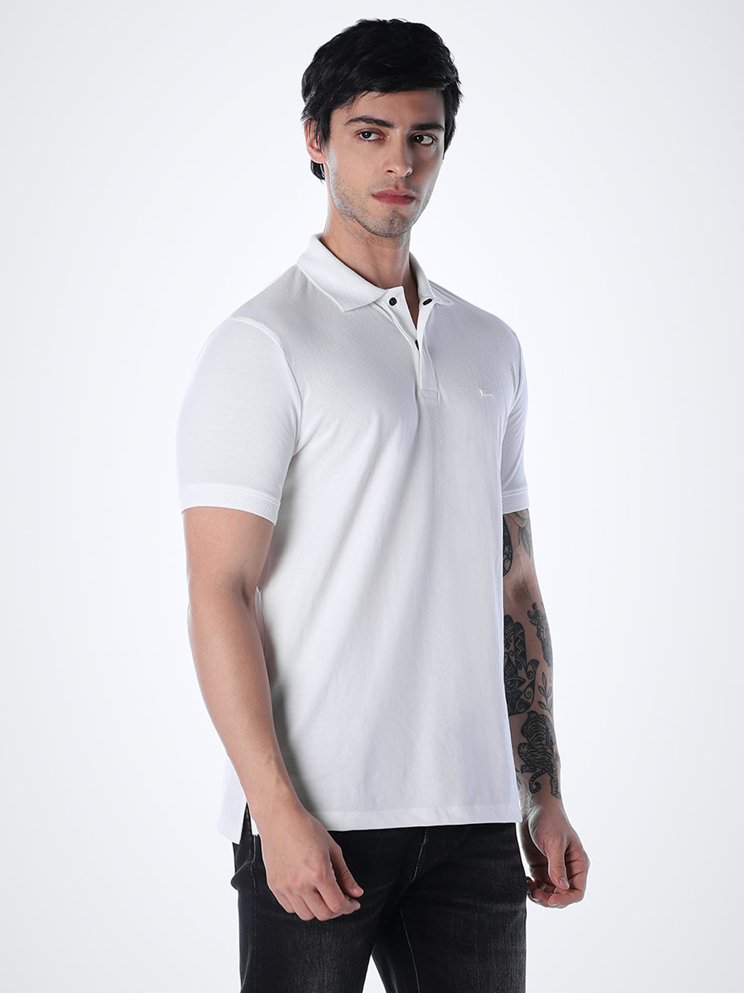 White Regular Fit Polo