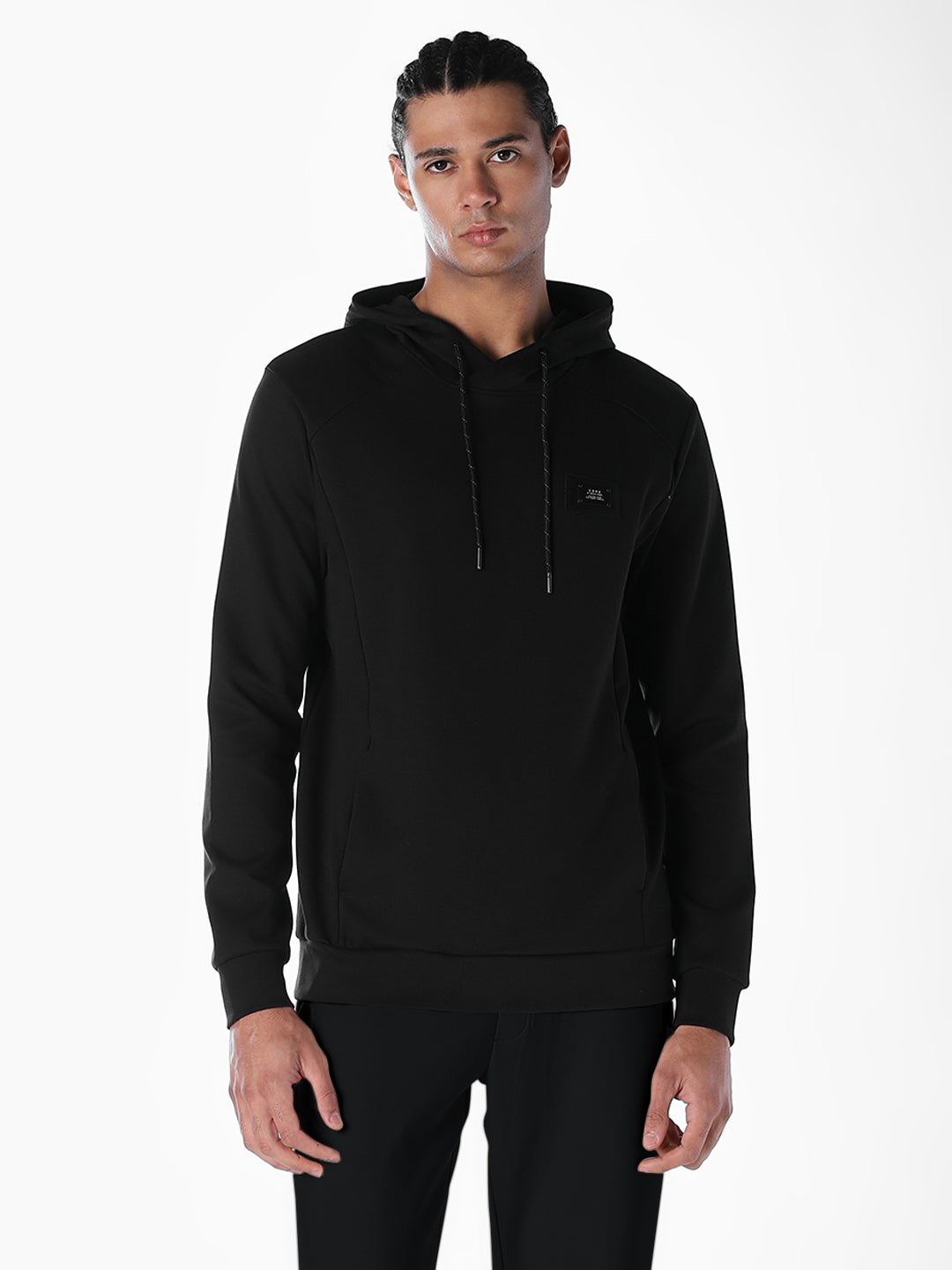 Black Regular Fit Hoodie