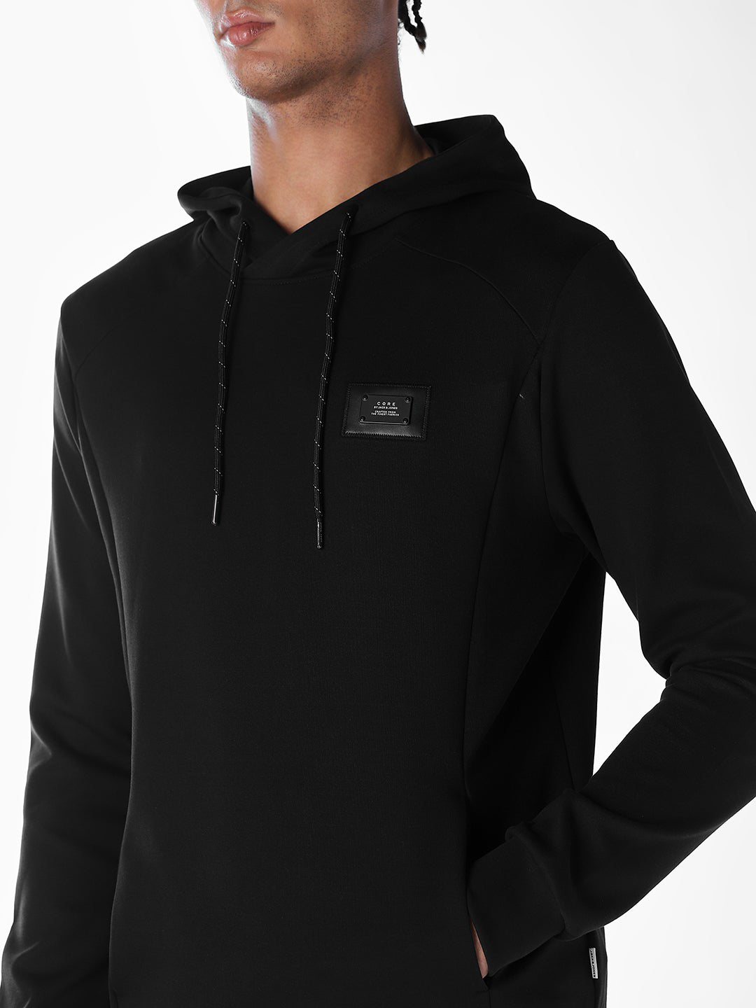 Black Regular Fit Hoodie