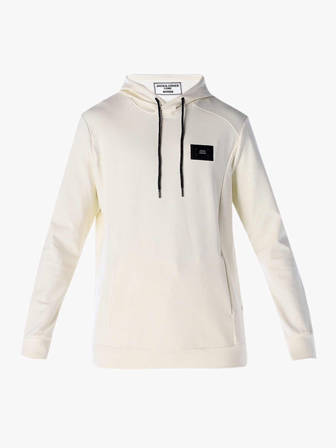 White Regular Fit Hoodie