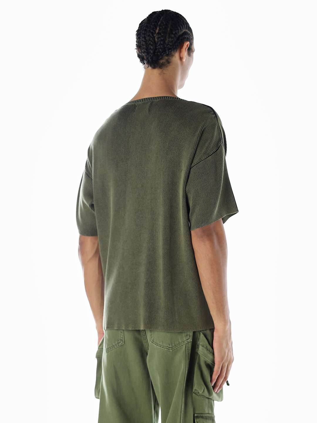 Washed Knitted Oversized T-shirt