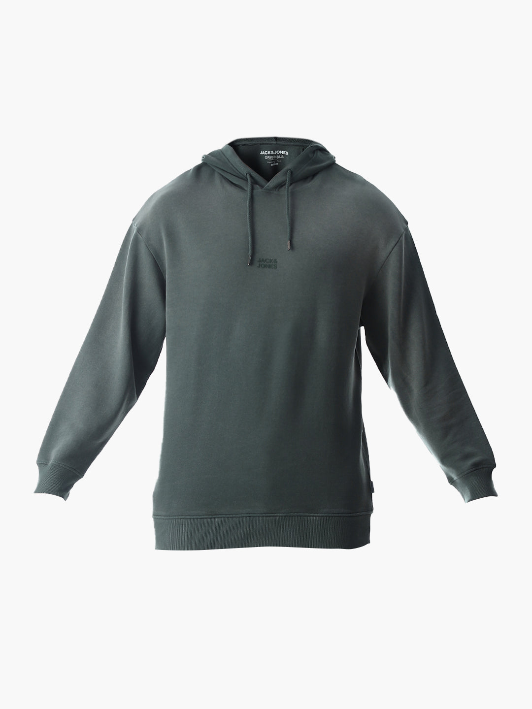 Light Wash Hooded Oversized Sweatshirt - Green