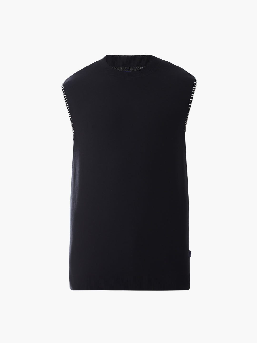 Black Knitted Cotton Tank
