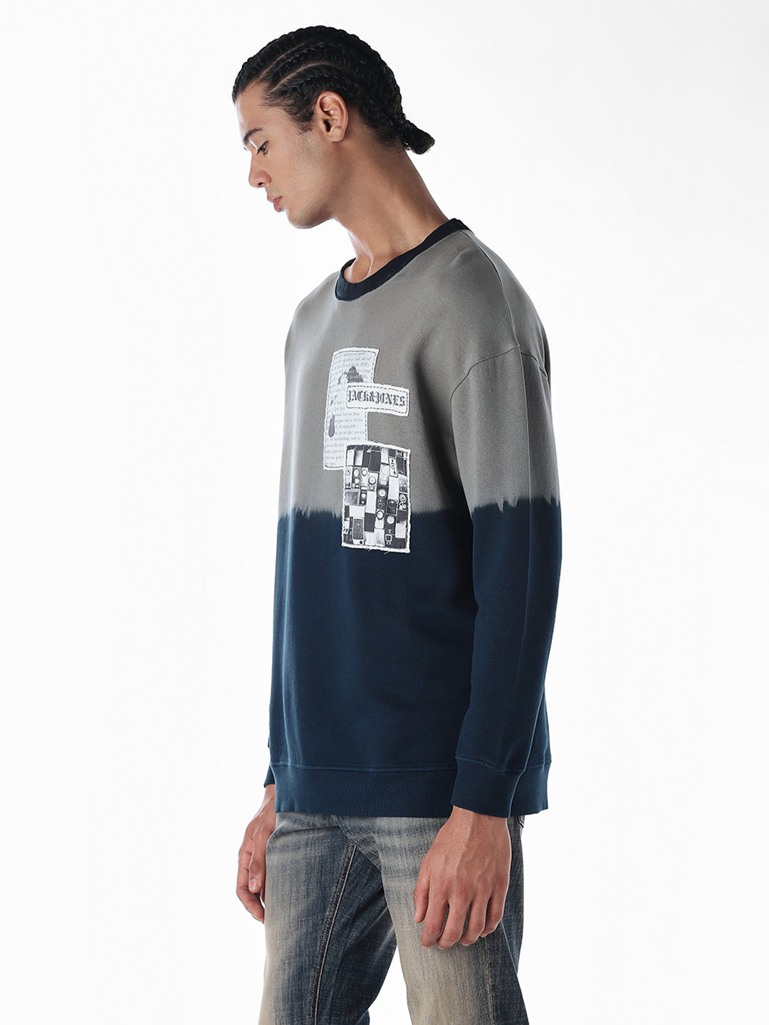 Printed Colourblocked Sweatshirt