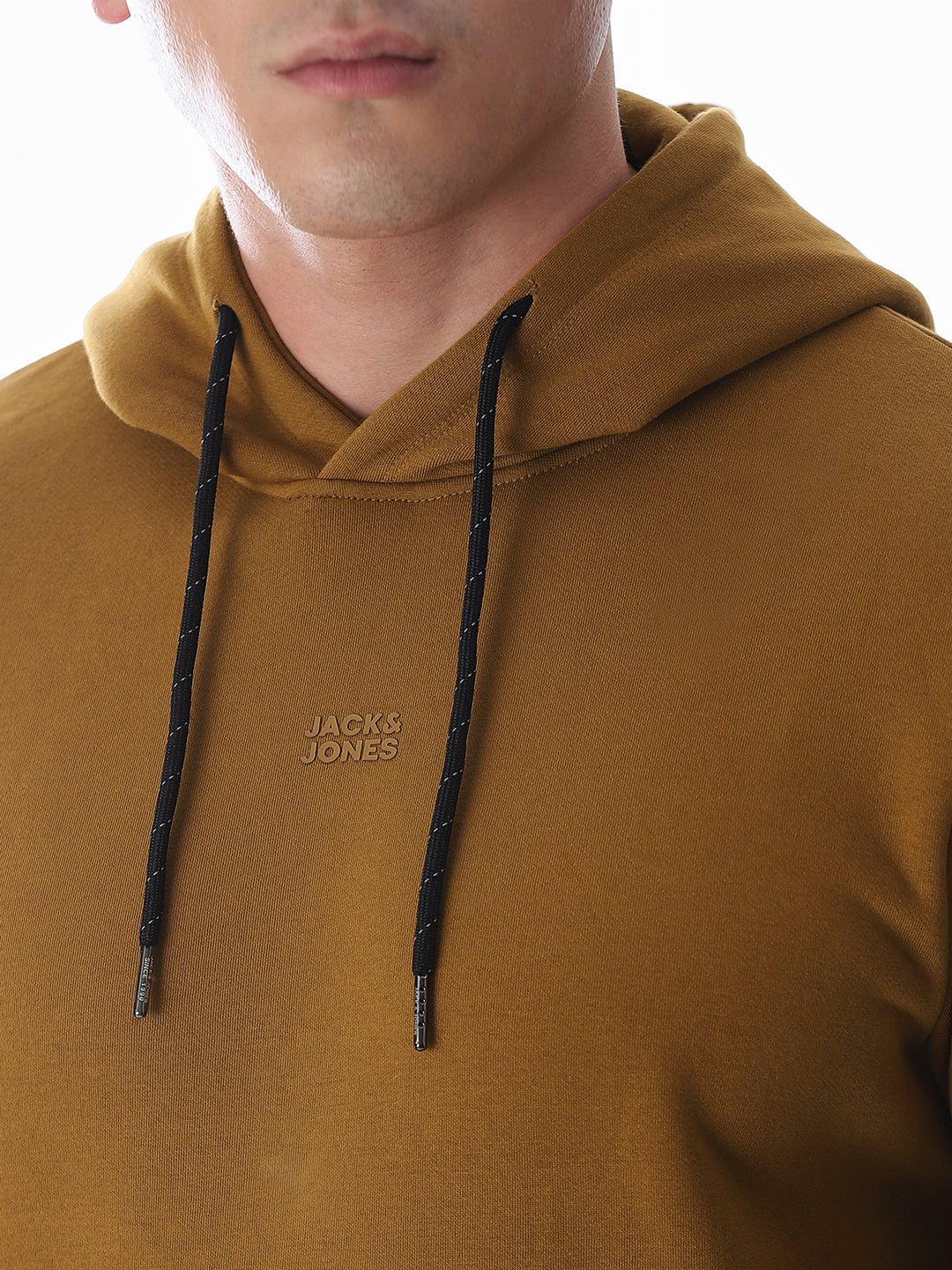 Brown Printed Hooded Sweatshirt