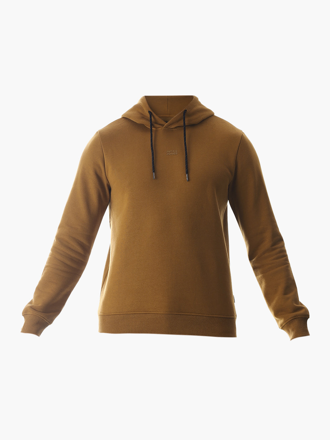 Brown Printed Hooded Sweatshirt