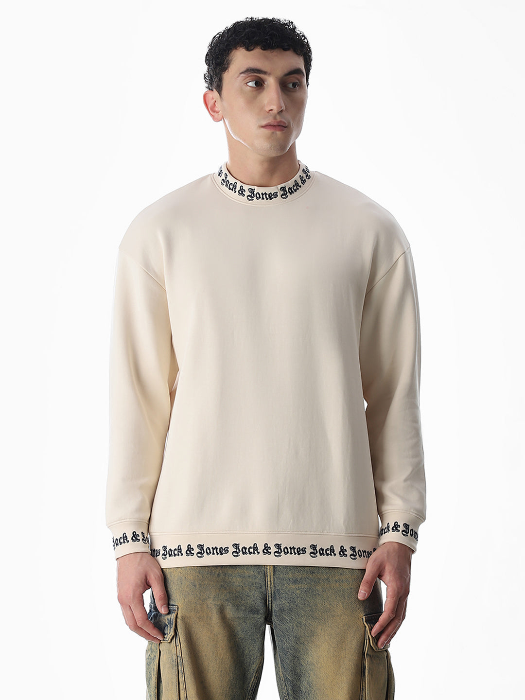 Logo Print Oversized Sweatshirt