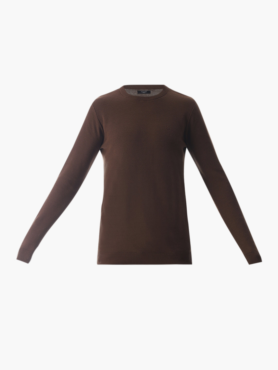 Dark Brown Knitted Cotton T-shirt