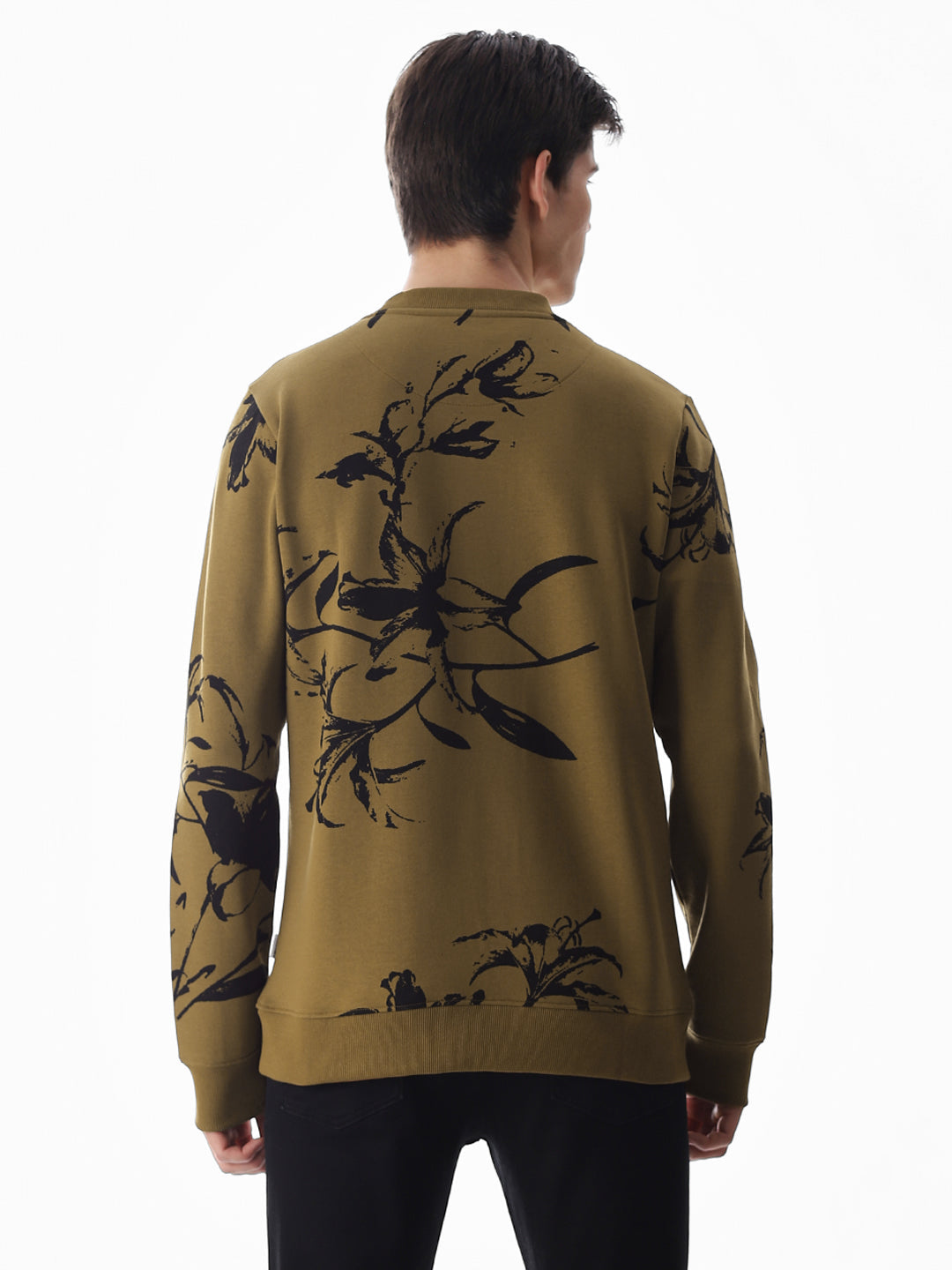 Golden Brown Printed Sweatshirt