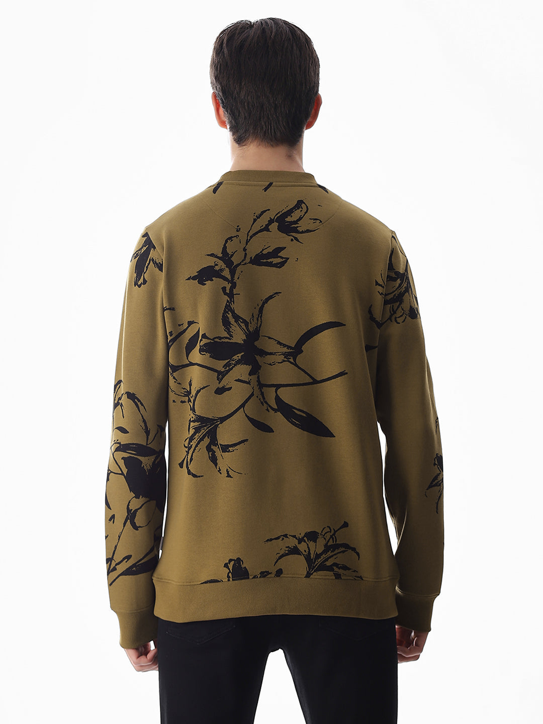 Golden Brown Printed Sweatshirt