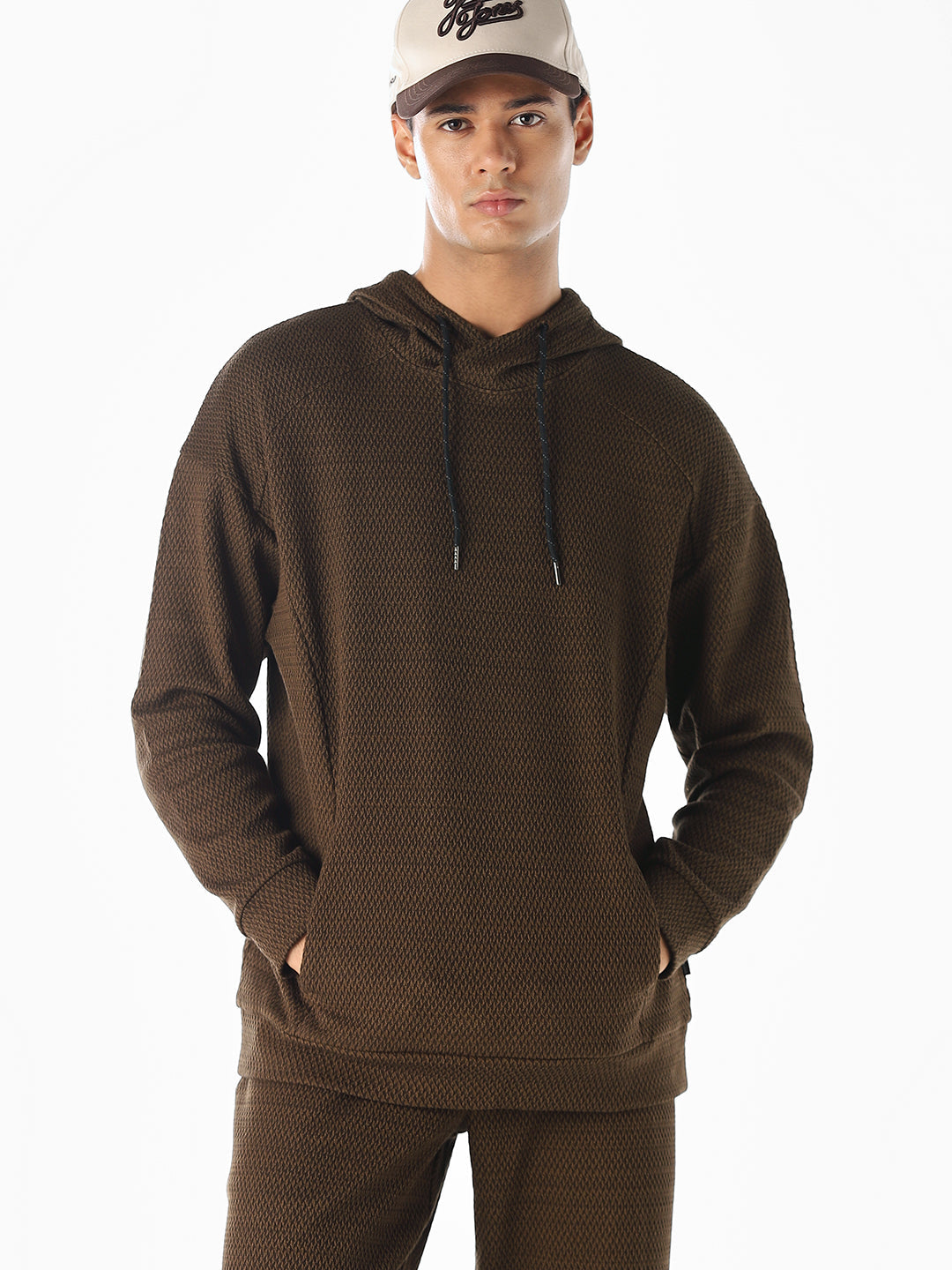 Knitted Hooded Oversized Sweatshirt