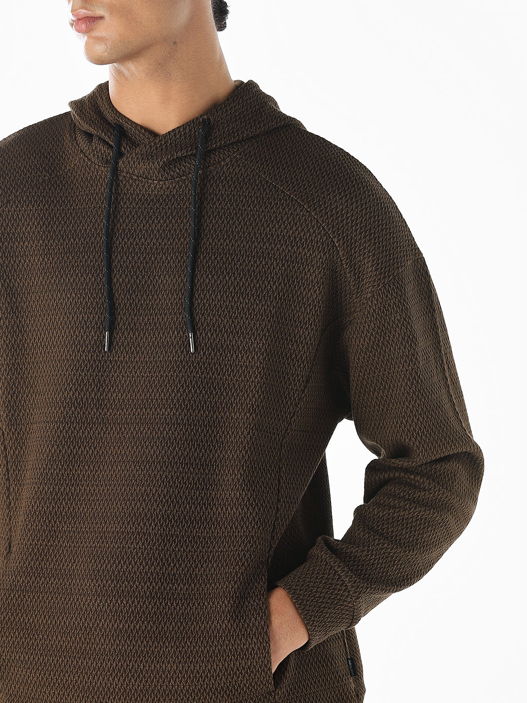 Knitted Hooded Oversized Sweatshirt