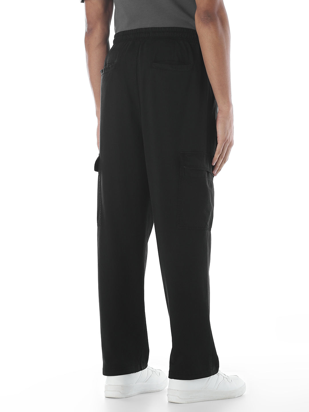 6 Pocket Cargo Sweatpants - Black
