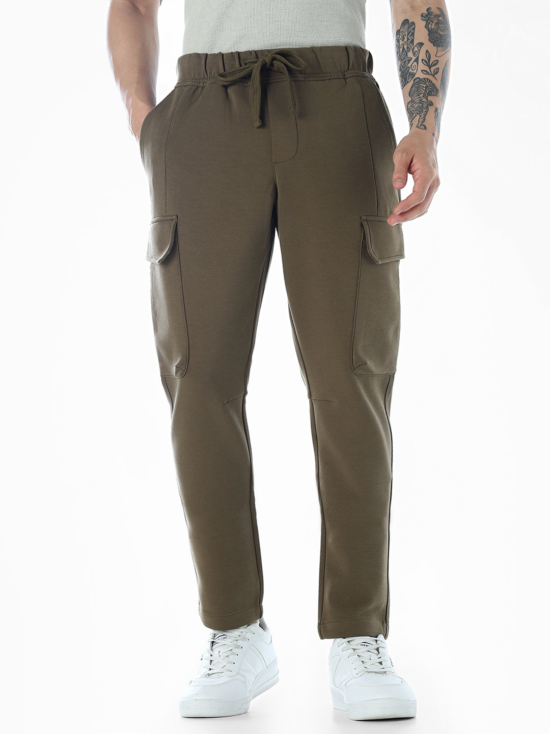 6 Pocket Loose Fit Sweatpants - Green