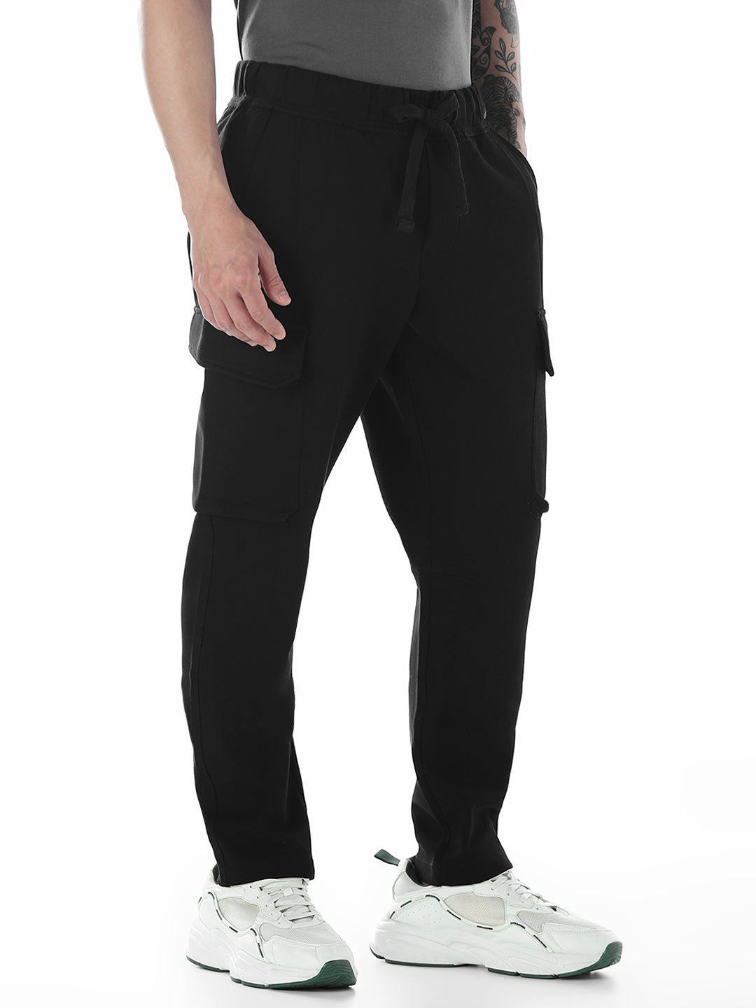 6 Pocket Loose Fit Sweatpants - Black