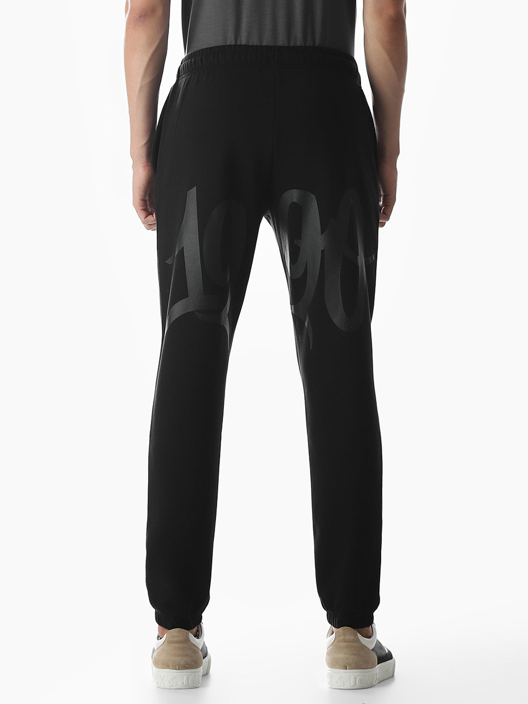 Black Typographic Sweatpants