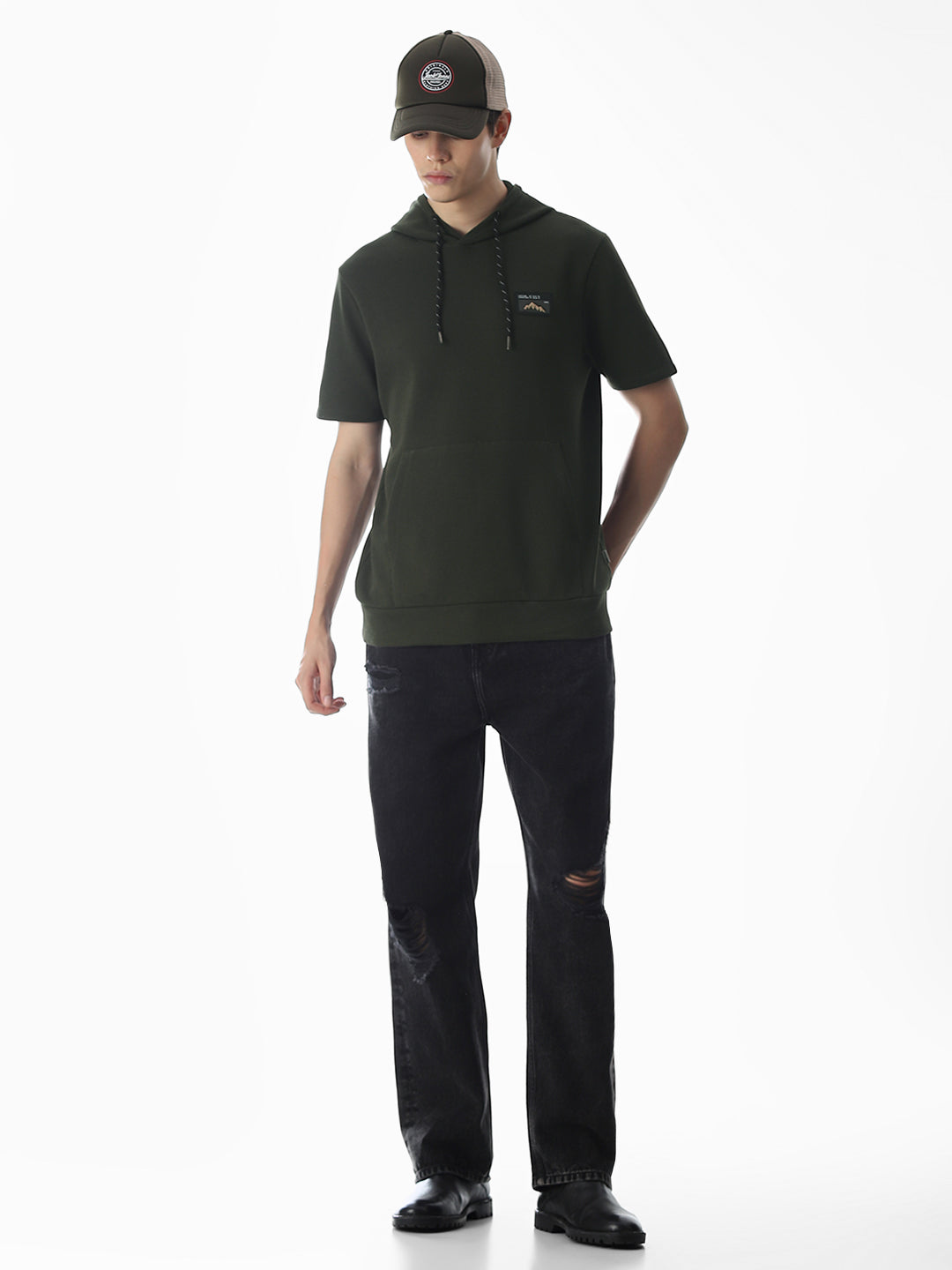 Dark Olive Hooded Sweatshirt