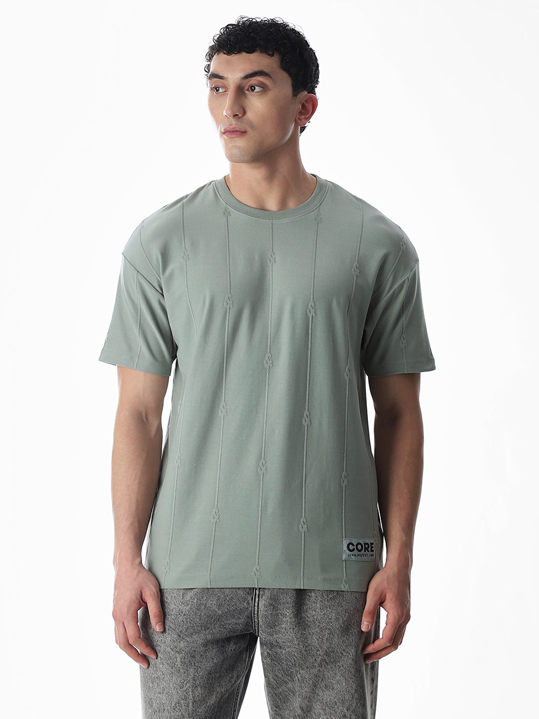 Jacquard Drop Shoulder T-shirt