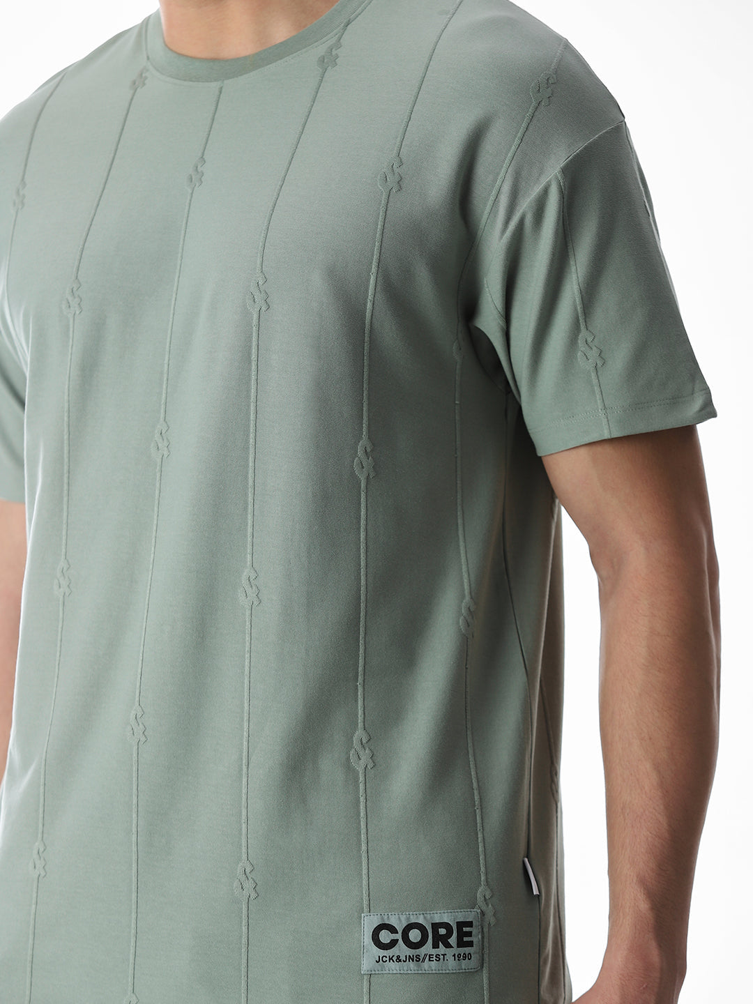 Jacquard Drop Shoulder T-shirt