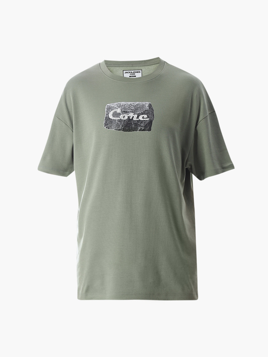 Green Printed Boxy Fit T-shirt