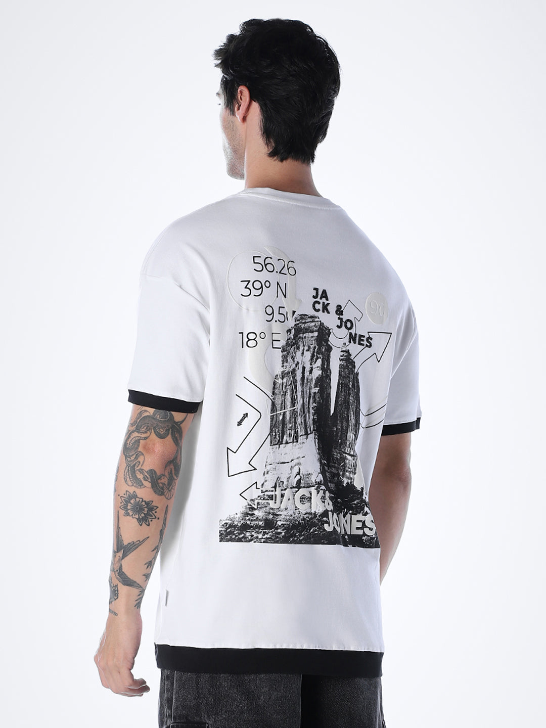 Printed Oversized T-shirt - White