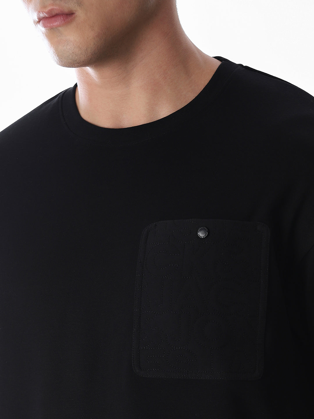 Black Cotton Oversized T-shirt
