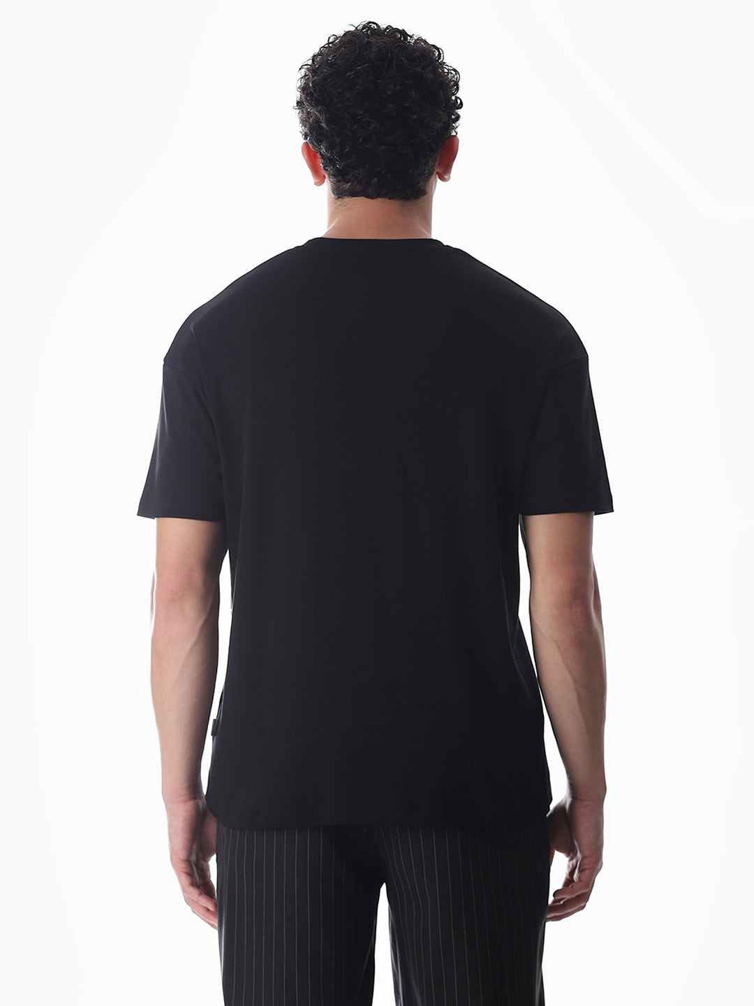 Black Cotton Oversized T-shirt