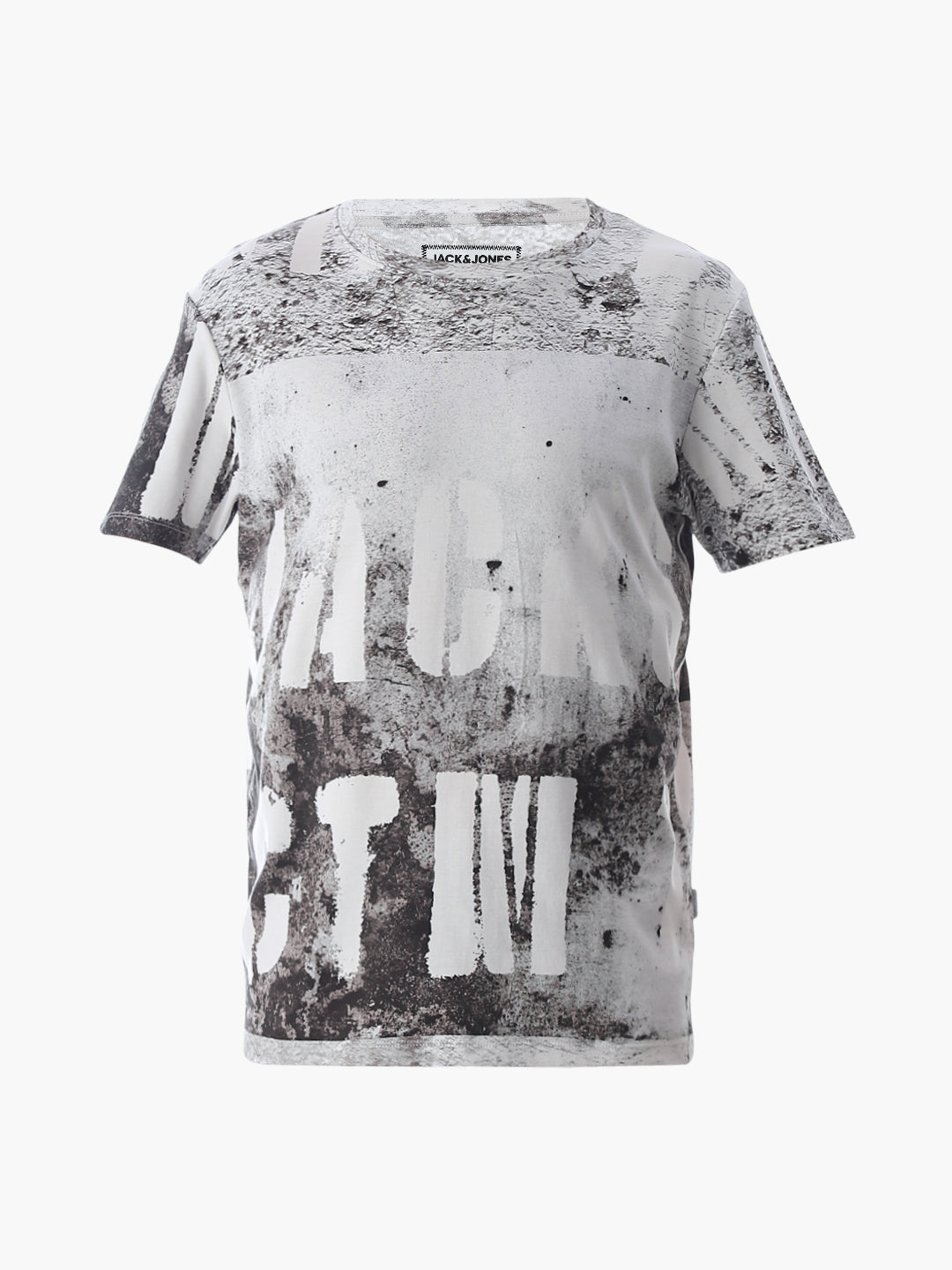 White Printed Crew Neck T-shirt