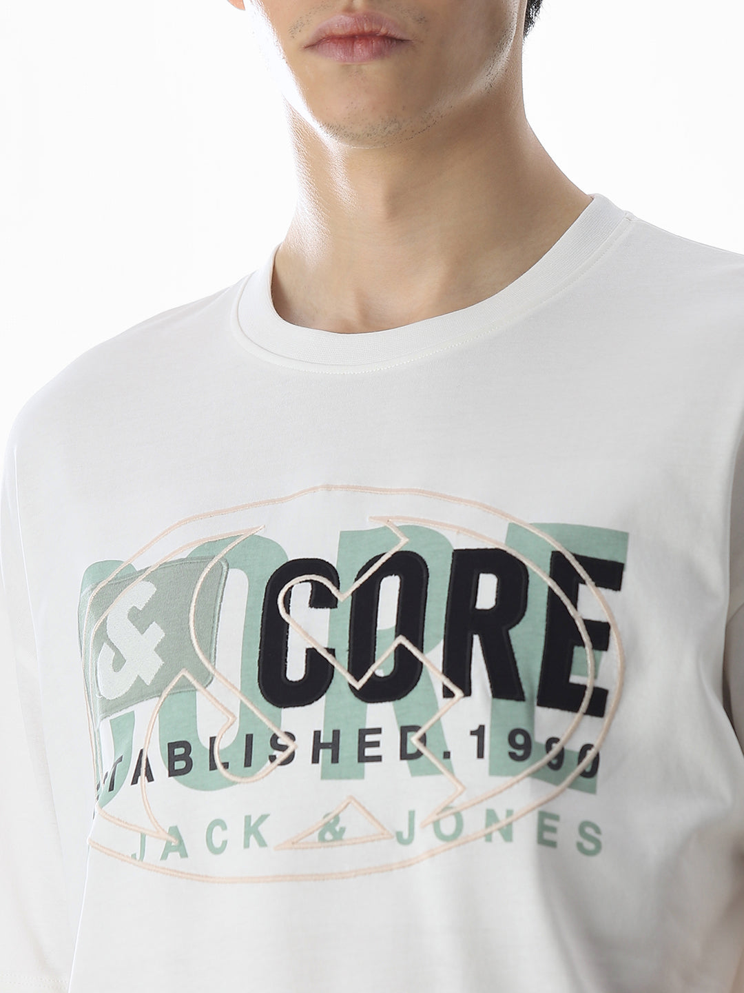 Green Embroidered Logo T-shirt